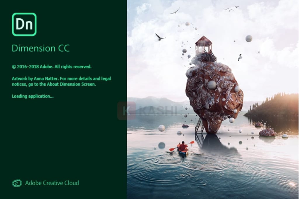 Giao diện phần mềm Adobe Dimension
