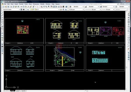 Giao diện phần mềm Autocad 2008