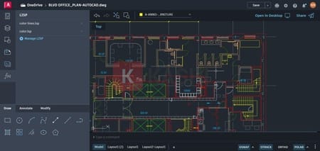 Giao diện phần mềm Autocad 2023
