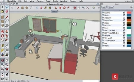 Giao diện Sketchup 2017