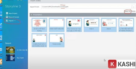 Import powerpoint vào storyline 3