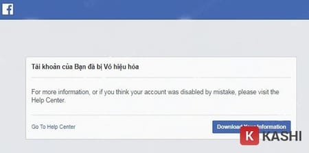 Tài khoản Facebook bị vô hiệu hóa vĩnh viễn