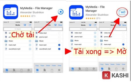 Mở ứng dụng MyMedia trên iPhone