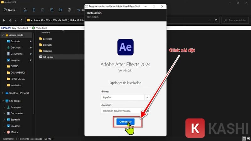 Chạy file Autoplay để bắt đầu cài đặt After Effects