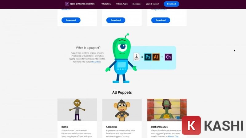 Giao diện Adobe Character Animator 2024