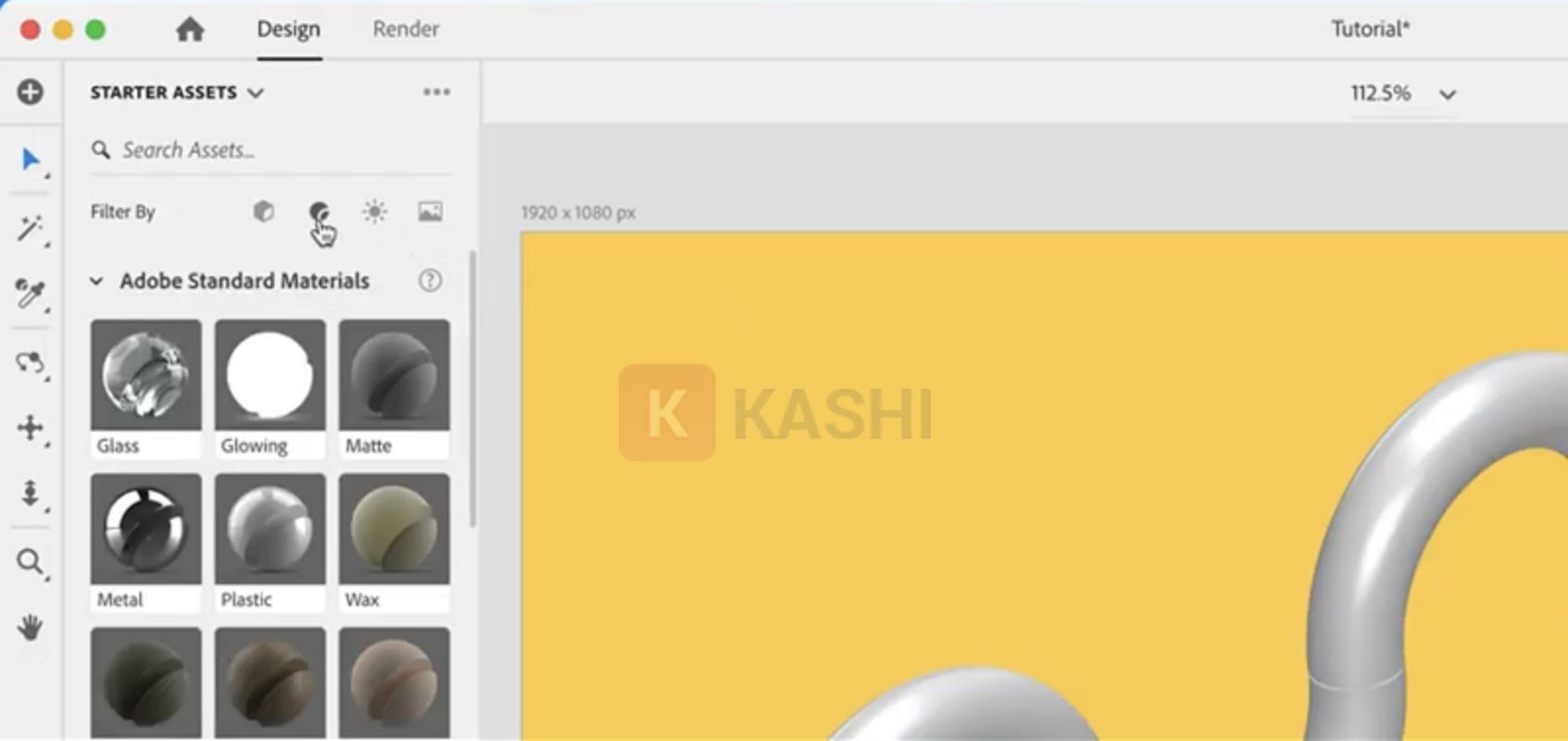Chất liệu và kết cấu trong Adobe Dimension