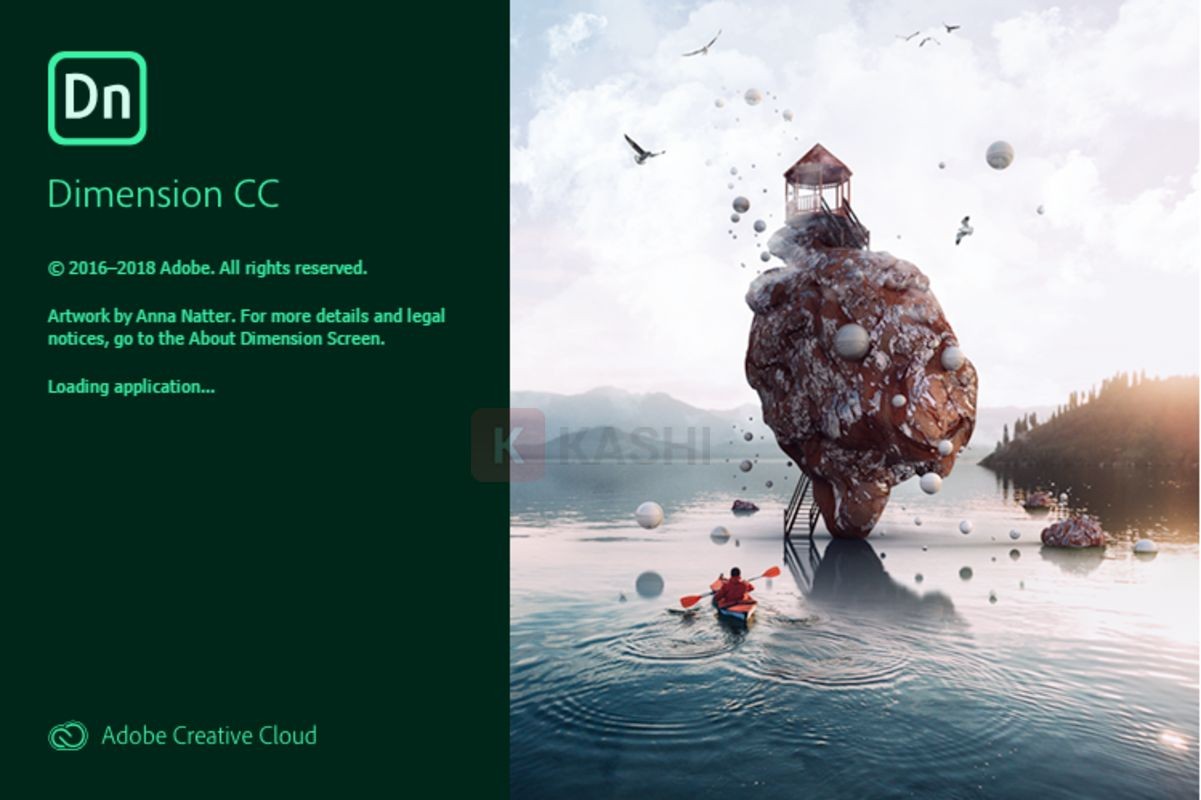 Giao diện phần mềm Adobe Dimension