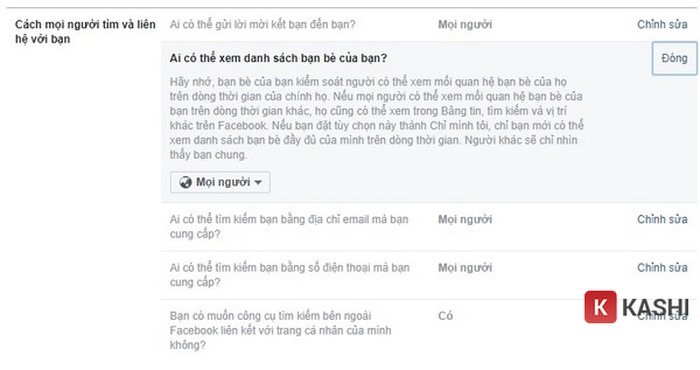 Vào mục “Quyền riêng tư”