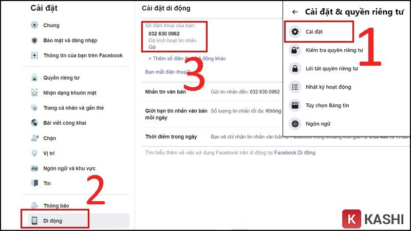 Thiết lập bảo mật di động trên Facebook