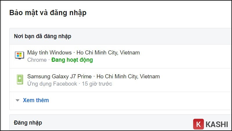 Đăng xuất Facebook từ xa trên các thiết bị