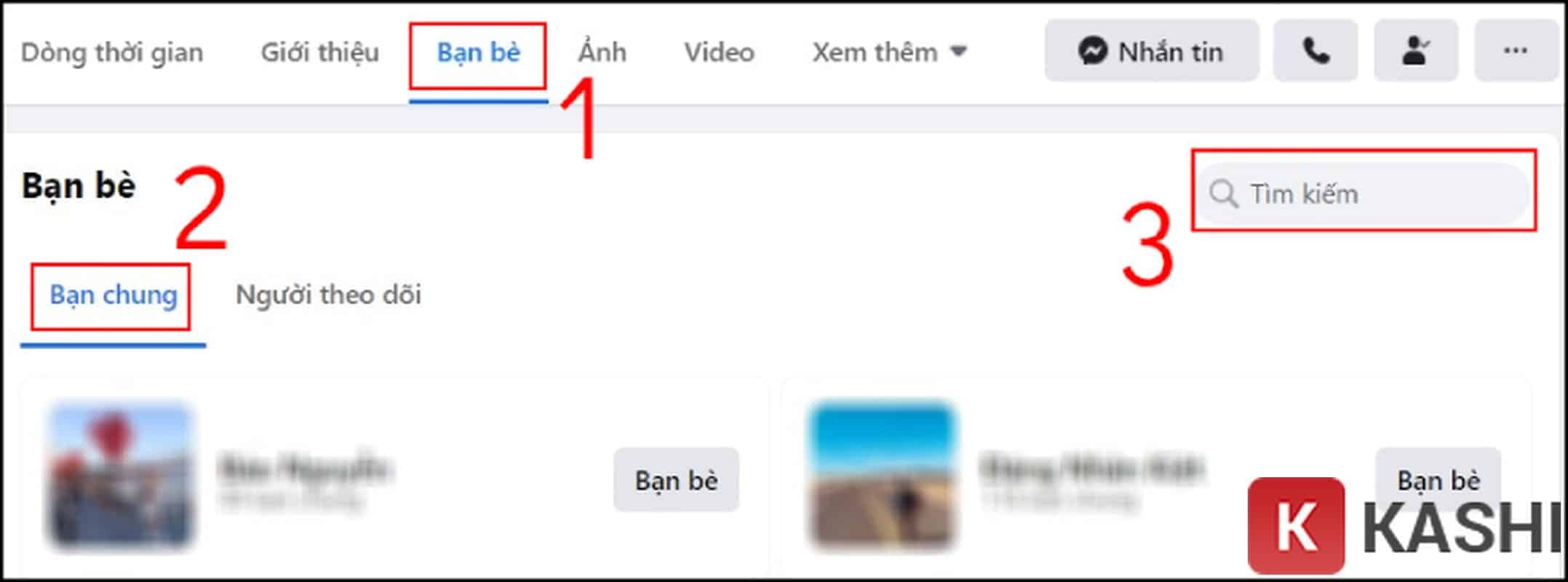 Kiểm tra người chặn trên Facebook thông qua danh sách bạn bè chung