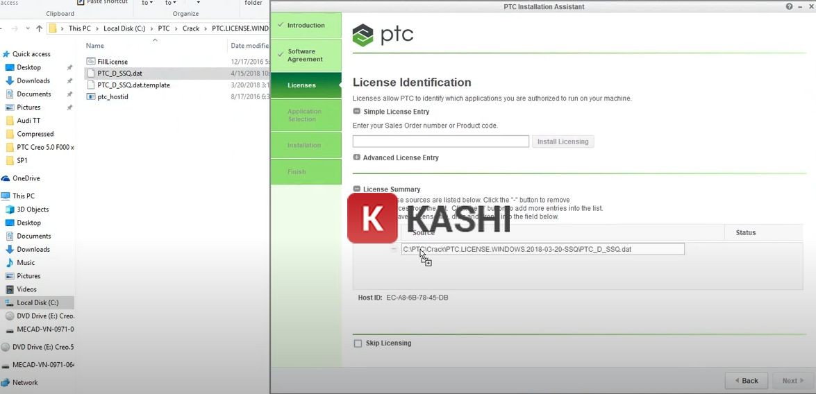 Kéo file PTC_D_SSQ.dat sang Source