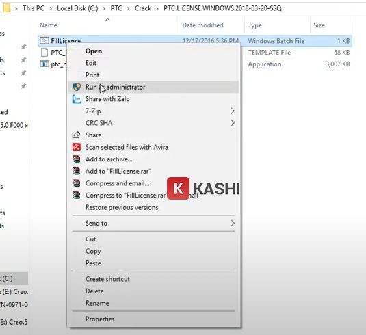 Chạy file FillLicense với quyền admin