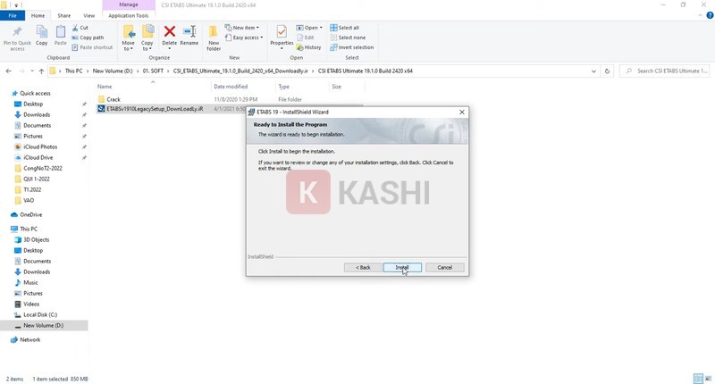Chọn “Install” “Finish” để kết thúc quá trình cài đặt. 
