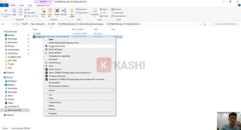Cho file cài đặt chạy 