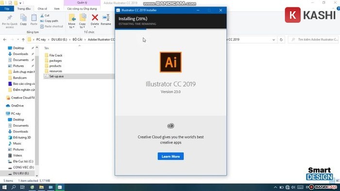 Chạy file setup