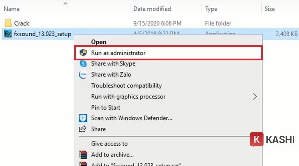 Mở file DFX Audio Enhancer 13.023