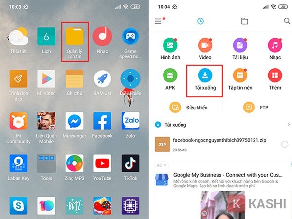 Alt text: Tải xuống file sao lưu dữ liệu Facebook đã tạo