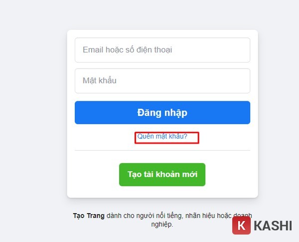 Quên mật khẩu Facebook