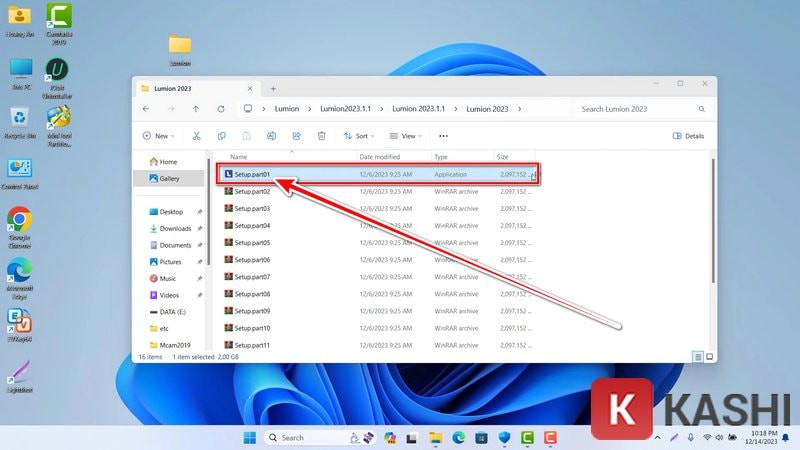Chạy file Setup