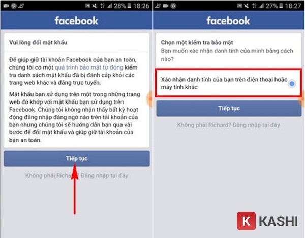 Xác minh danh tính trên thiết bị khác